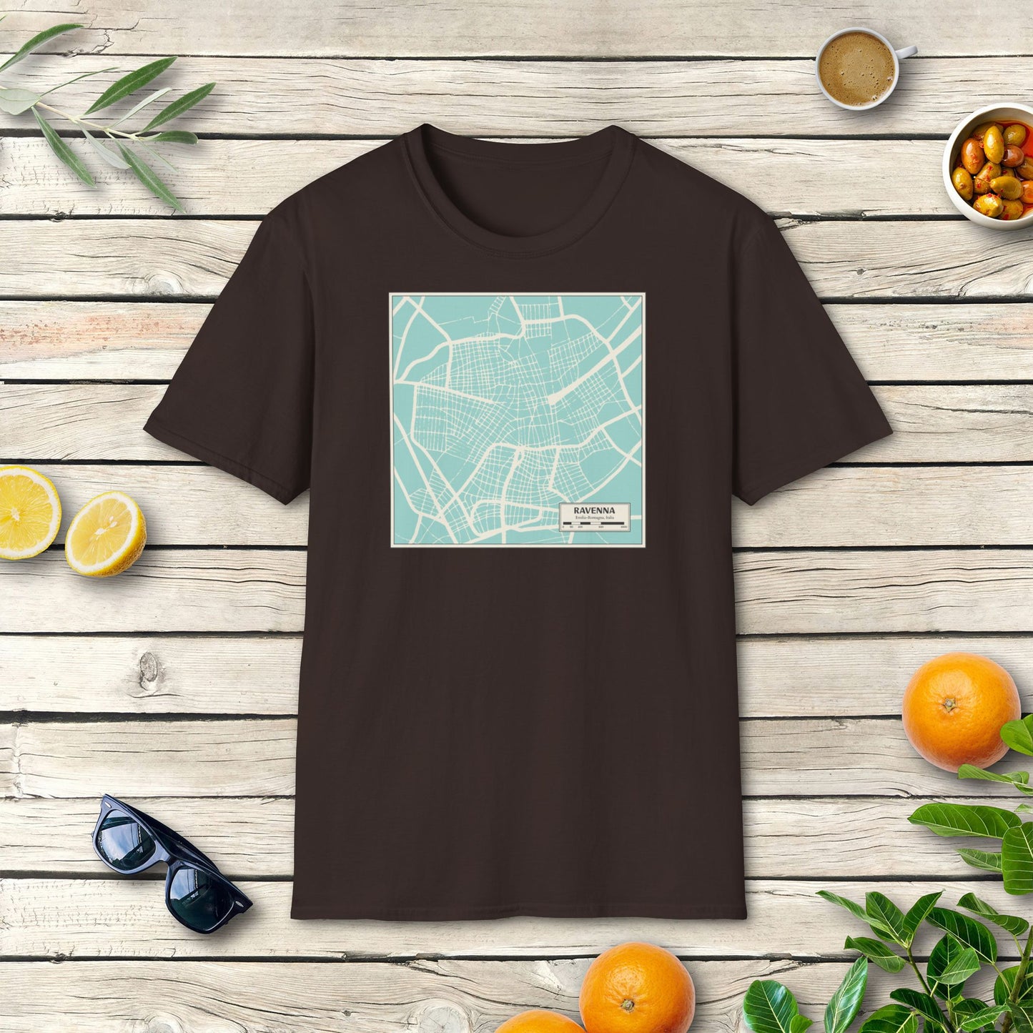 Stadtplan von Ravenna - T-Shirt